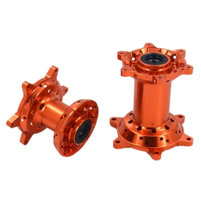 정밀 CNC 가공 오렌지 MX 앞뒤 바퀴 허브 세트 KTM 125-530 2003-2017